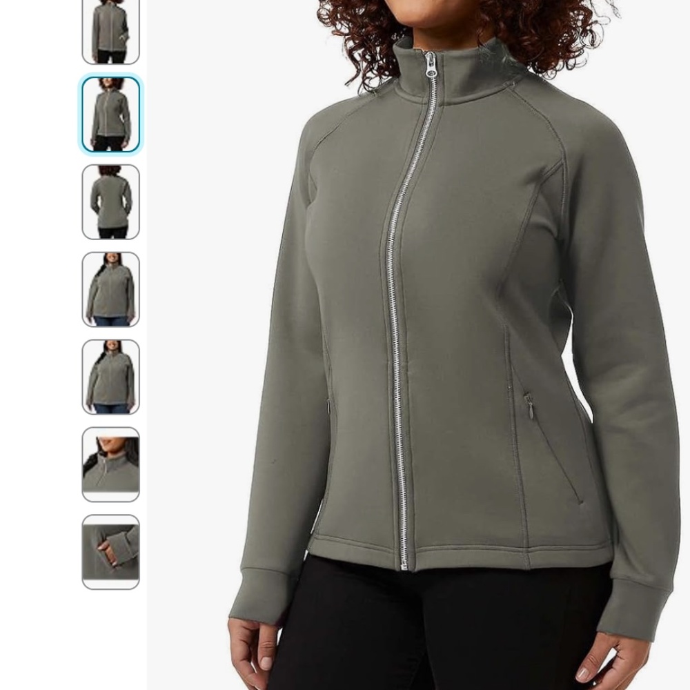 Ladies' Active Full Zip Jacket, Gray, X-Large